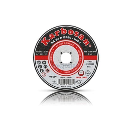 Karbosan 115x1.0x22.23 INOX Paslanmaz Çelik İnce Kesme