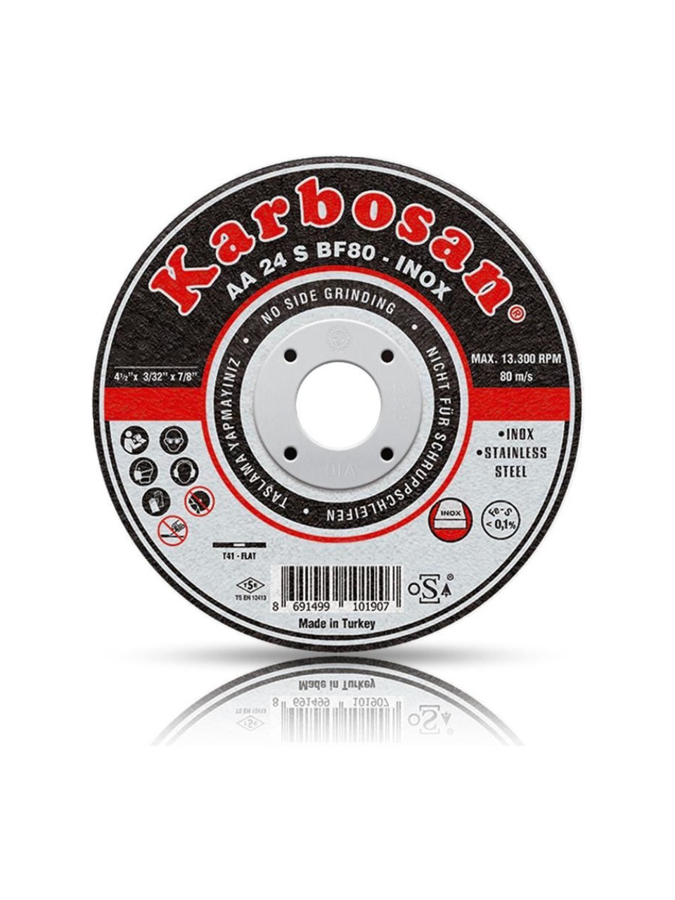  180X1.9 Inox-Thinline Kesme Taşı 180 x 1.9 mm Paslanmaz Çelik İçin Özel Tasarım 1 180X1.9 Inox-Thinline Kesme Taşı 180 x 1.9 mm Paslanmaz Çelik İçin Özel Tasarım 2 Karbosan 180X1.9 Inox-Thinline Kesme Taşı 180 x 1.9 mm Paslanmaz Çelik