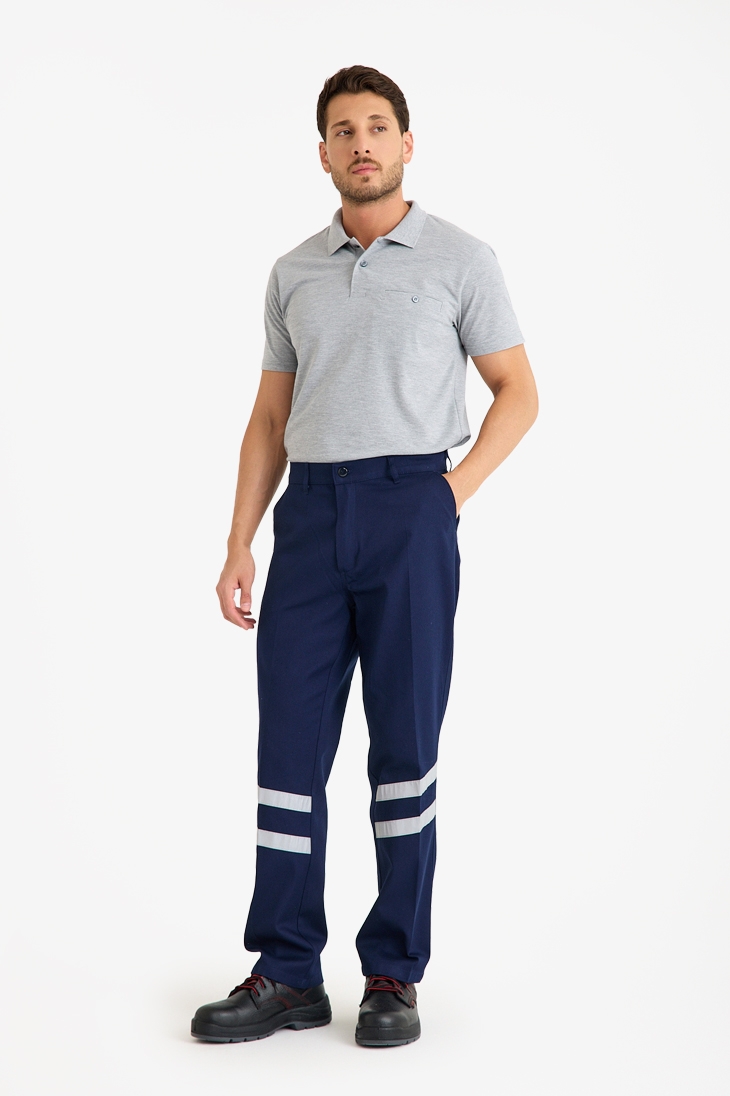 İş Pantolonu Reflektörlü 16x12 Gabardin Yazlık S BEDEN 