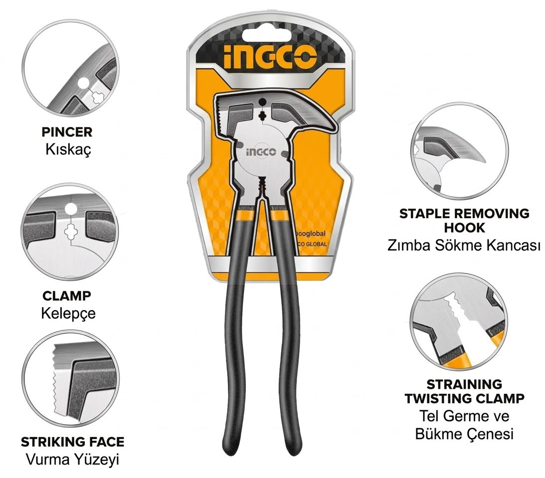 INGCO HFP2508 10 İNÇ (250 MM) ENDÜSTRİYEL ÇİT PENSESİ