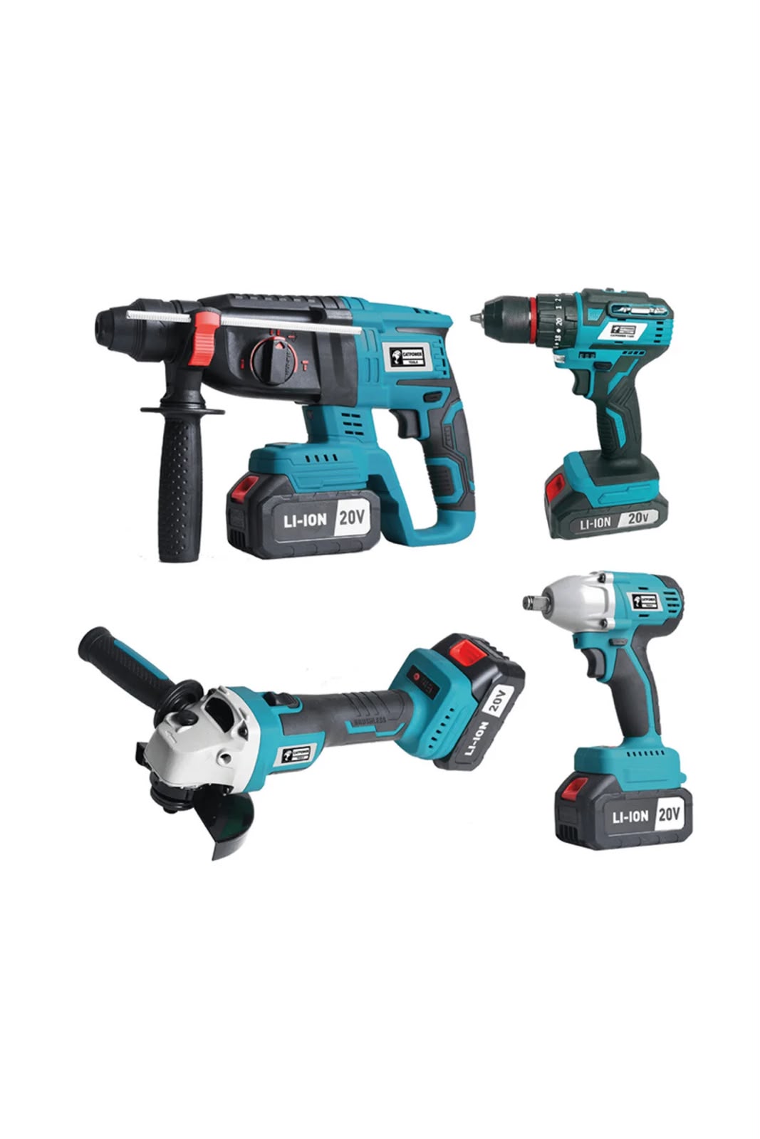 CATPOWER 1380 KÖMÜRSÜZ 20V 3 AKÜLÜ 4'LÜ KOMBO SET