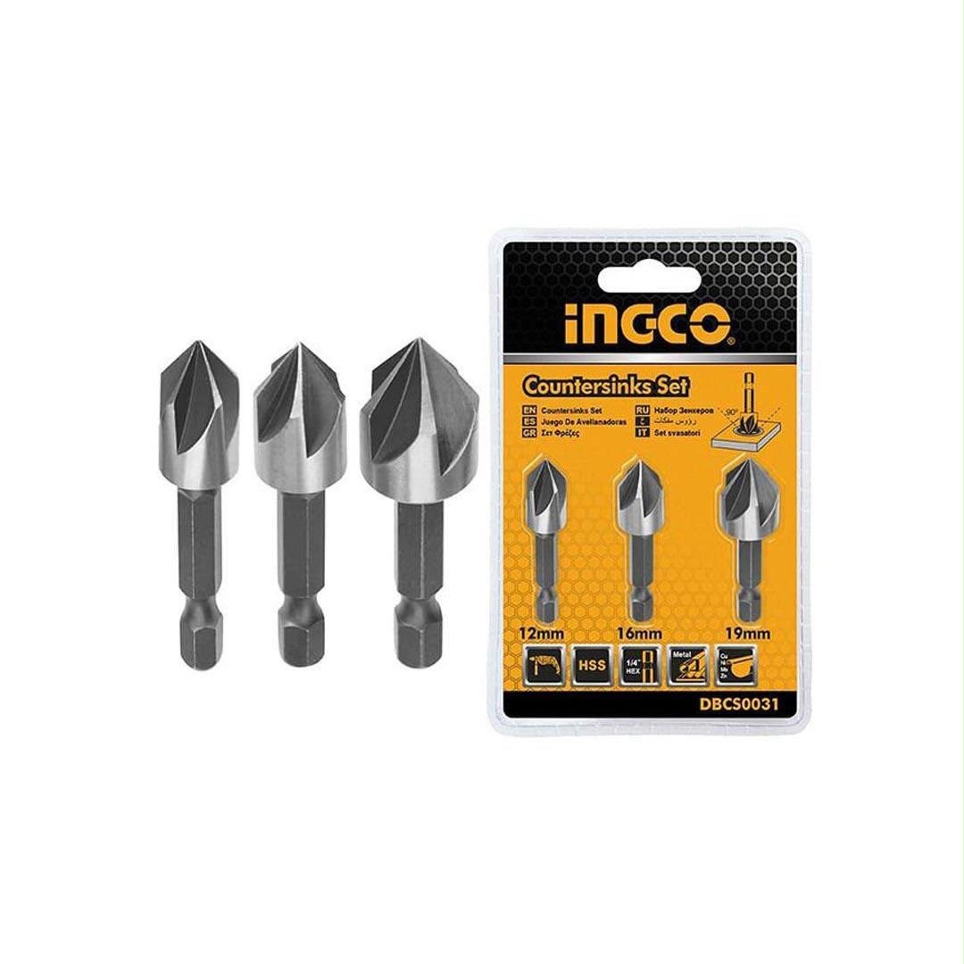 İNGCO DBCS0031 3 PARÇA 90 DERECE HAVŞA MATKAP UCU SETİ